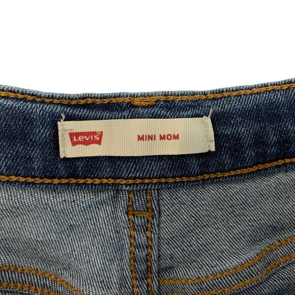 Levis Mini Mom Jeans Distressed Stretchy Adjustable Waist Girls Size 12 Reg - Picture 4 of 8